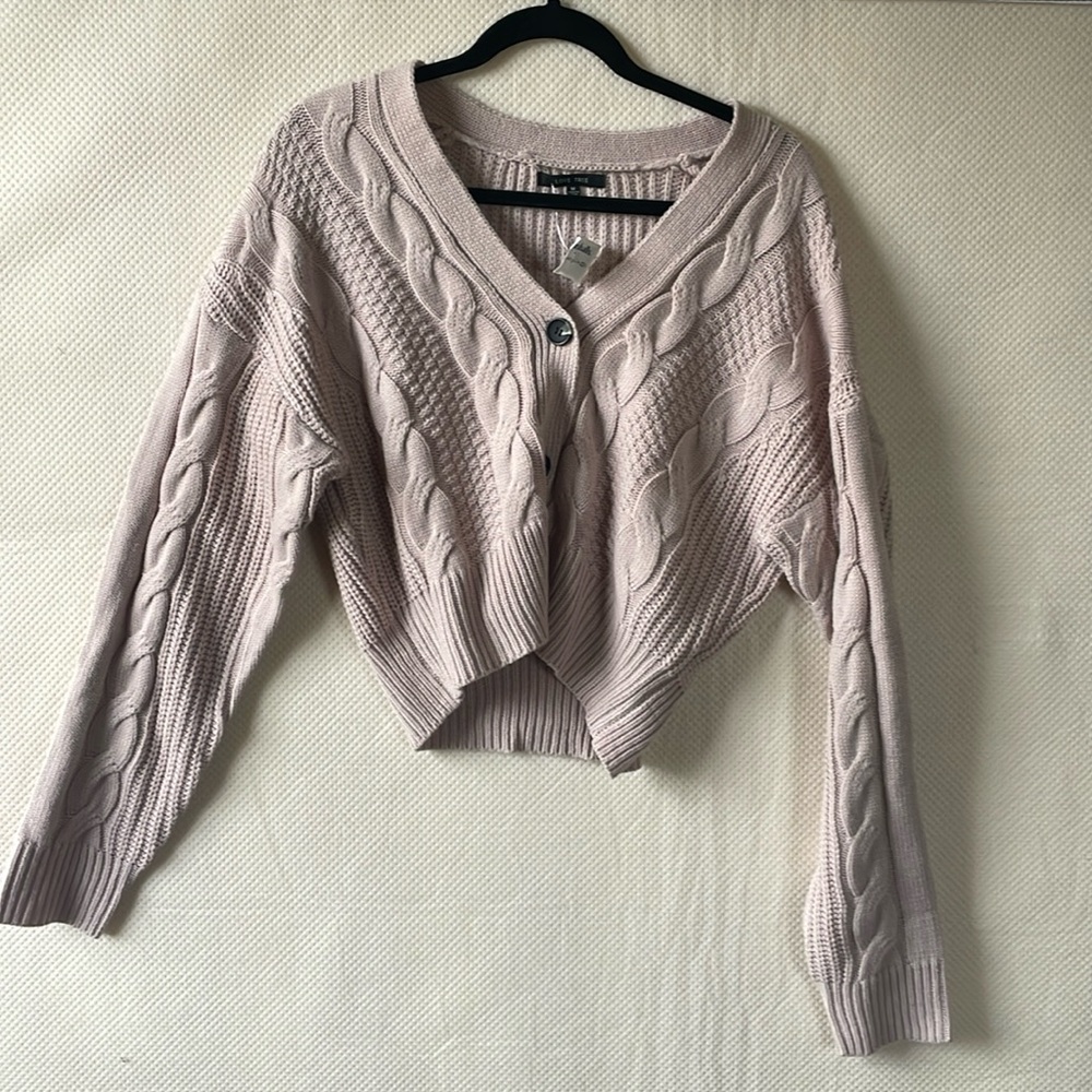 Baby pink cropped sweater